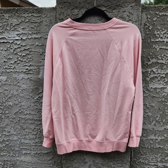 Wildfox Coffee & Sunshine‎ oversized boyfriend pullover red & pink sweatshirt - Picture 7 of 8